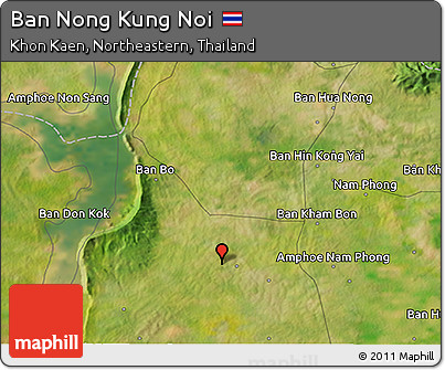 Satellite 3D Map of Ban Nong Kung Noi