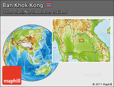 Physical Location Map of Ban Khok Kong
