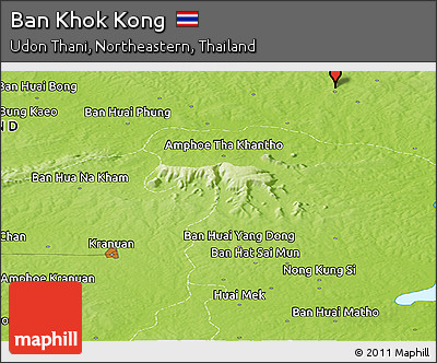 Physical Panoramic Map of Ban Khok Kong