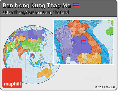 Political Location Map of Ban Nong Kung Thap Ma