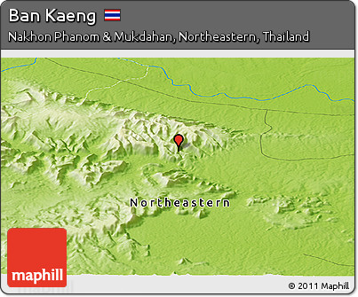Physical Panoramic Map of Ban Kaeng