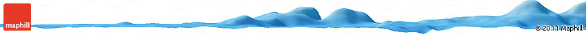 Shaded Relief Horizon Map of the Area around 16° 49' 43" N, 104° 28' 29" W
