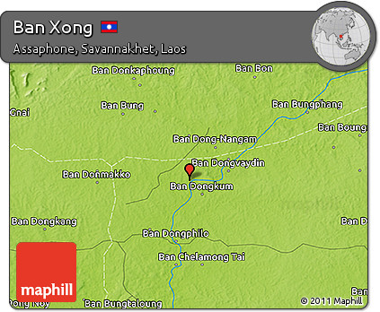 Physical 3D Map of Ban Xong