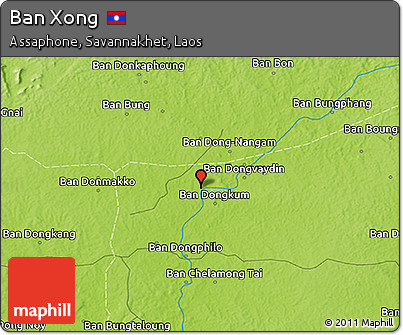Physical 3D Map of Ban Xong