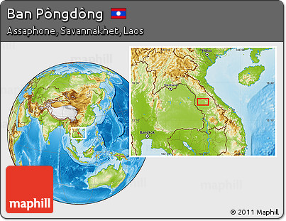Physical Location Map of Ban Pôngdông