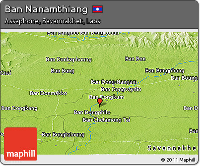 Physical Panoramic Map of Ban Nanamthiang