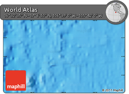Physical Map of the Area around 16° 49' 43" N, 106° 10' 30" W