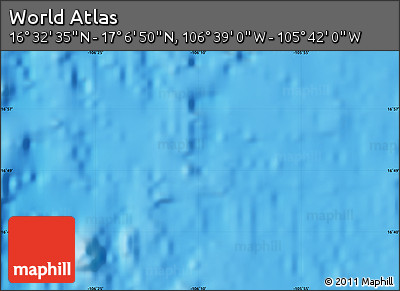 Physical Map of the Area around 16° 49' 43" N, 106° 10' 30" W
