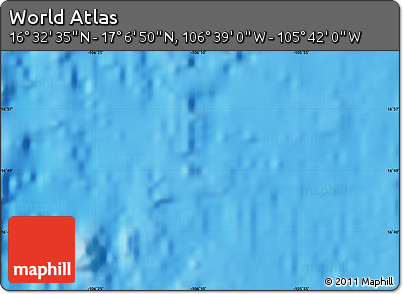 Physical Map of the Area around 16° 49' 43" N, 106° 10' 30" W