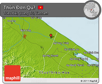 Physical 3D Map of Thôn Ðơn Quế