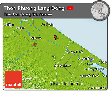 Physical 3D Map of Thôn Phương Lang Ðông