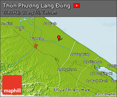 Physical 3D Map of Thôn Phương Lang Ðông