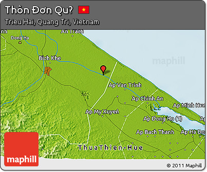 Physical 3D Map of Thôn Ðơn Quế
