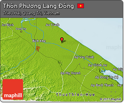 Physical 3D Map of Thôn Phương Lang Ðông