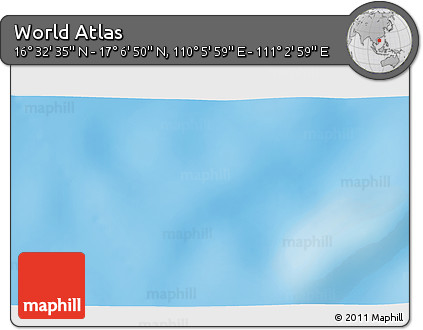 Physical 3D Map of the Area around 16° 49' 43" N, 110° 34' 29" E