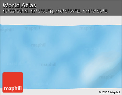 Physical 3D Map of the Area around 16° 49' 43" N, 110° 34' 29" E