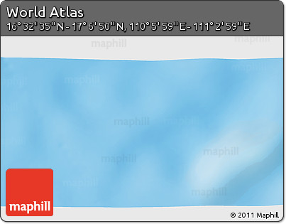 Physical 3D Map of the Area around 16° 49' 43" N, 110° 34' 29" E