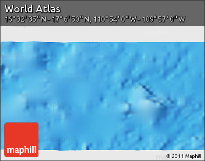 Physical 3D Map of the Area around 16° 49' 43" N, 110° 25' 30" W