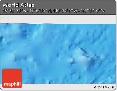 Physical 3D Map of the Area around 16° 49' 43" N, 110° 25' 30" W