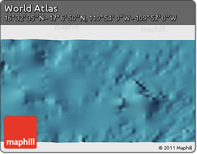 Satellite 3D Map of the Area around 16° 49' 43" N, 110° 25' 30" W