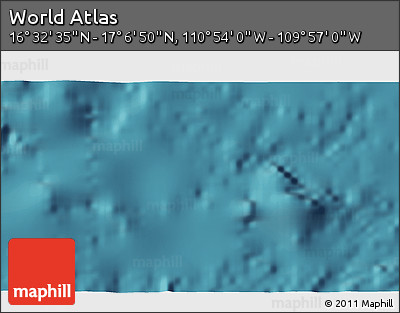 Satellite 3D Map of the Area around 16° 49' 43" N, 110° 25' 30" W