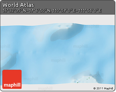 Physical 3D Map of the Area around 16° 49' 43" N, 111° 25' 30" E