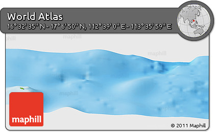 Physical Panoramic Map of the Area around 16° 49' 43" N, 113° 7' 30" E