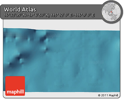 Satellite 3D Map of the Area around 16° 49' 43" N, 115° 40' 30" E