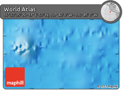 Physical Map of the Area around 16° 49' 43" N, 117° 13' 29" W