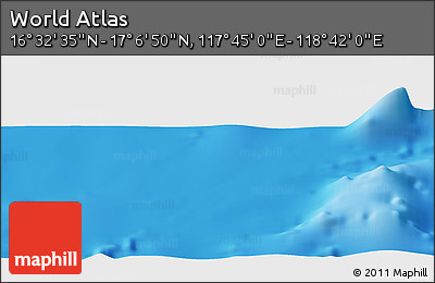 Physical Panoramic Map of the Area around 16° 49' 43" N, 118° 13' 29" E