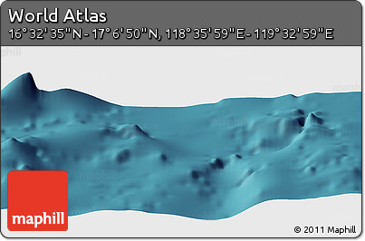 Satellite Panoramic Map of the Area around 16° 49' 43" N, 119° 4' 29" E