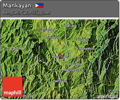 Satellite 3D Map of Mankayan