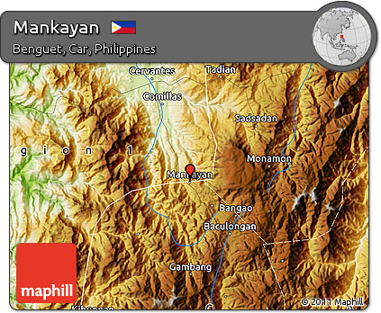 Physical Map of Mankayan