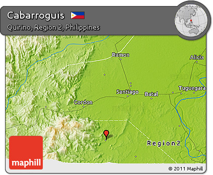 Physical 3D Map of Cabarroguis