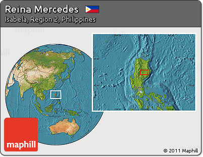 Satellite Location Map of Reina Mercedes
