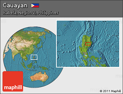Satellite Location Map of Cauayan