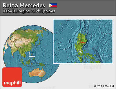 Satellite Location Map of Reina Mercedes