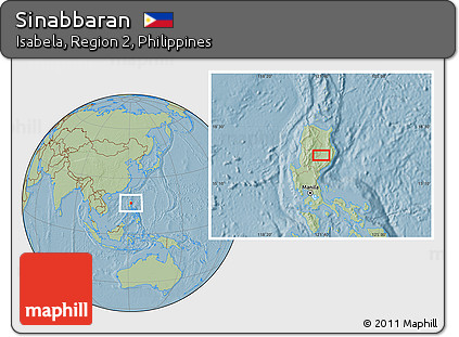 Savanna Style Location Map of Sinabbaran, hill shading