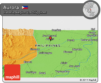Political Panoramic Map of Aurora