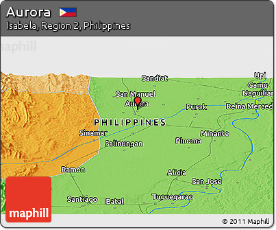 Political Panoramic Map of Aurora