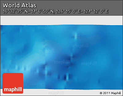 Physical 3D Map of the Area around 16° 49' 43" N, 126° 43' 29" E