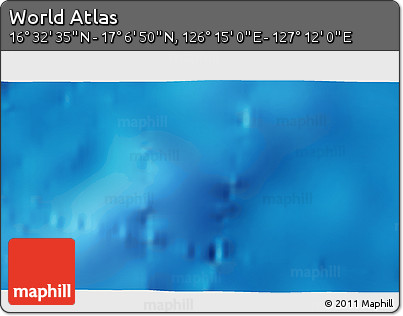 Physical 3D Map of the Area around 16° 49' 43" N, 126° 43' 29" E