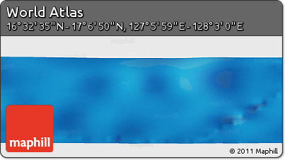 Physical Panoramic Map of the Area around 16° 49' 43" N, 127° 34' 30" E