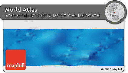 Physical Panoramic Map of the Area around 16° 49' 43" N, 128° 25' 30" E