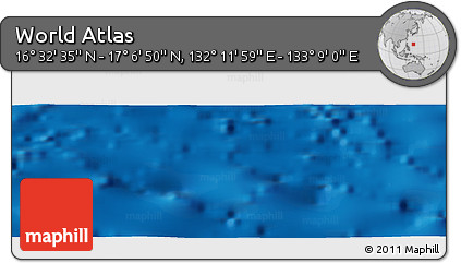 Physical Panoramic Map of the Area around 16° 49' 43" N, 132° 40' 30" E