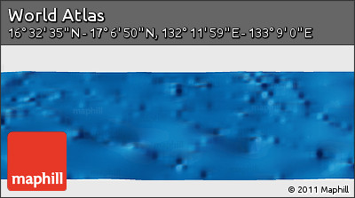Physical Panoramic Map of the Area around 16° 49' 43" N, 132° 40' 30" E