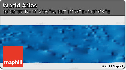 Physical Panoramic Map of the Area around 16° 49' 43" N, 132° 40' 30" E