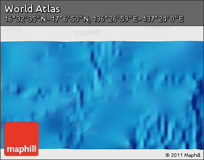 Physical 3D Map of the Area around 16° 49' 43" N, 136° 55' 30" E