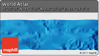 Political Panoramic Map of the Area around 16° 49' 43" N, 136° 55' 30" E
