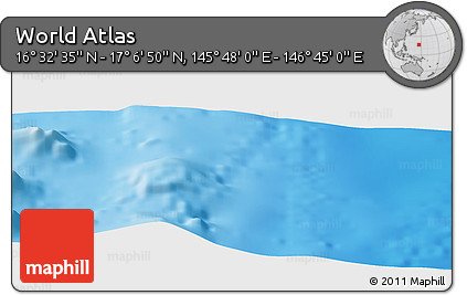 Physical Panoramic Map of the Area around 16° 49' 43" N, 146° 16' 30" E